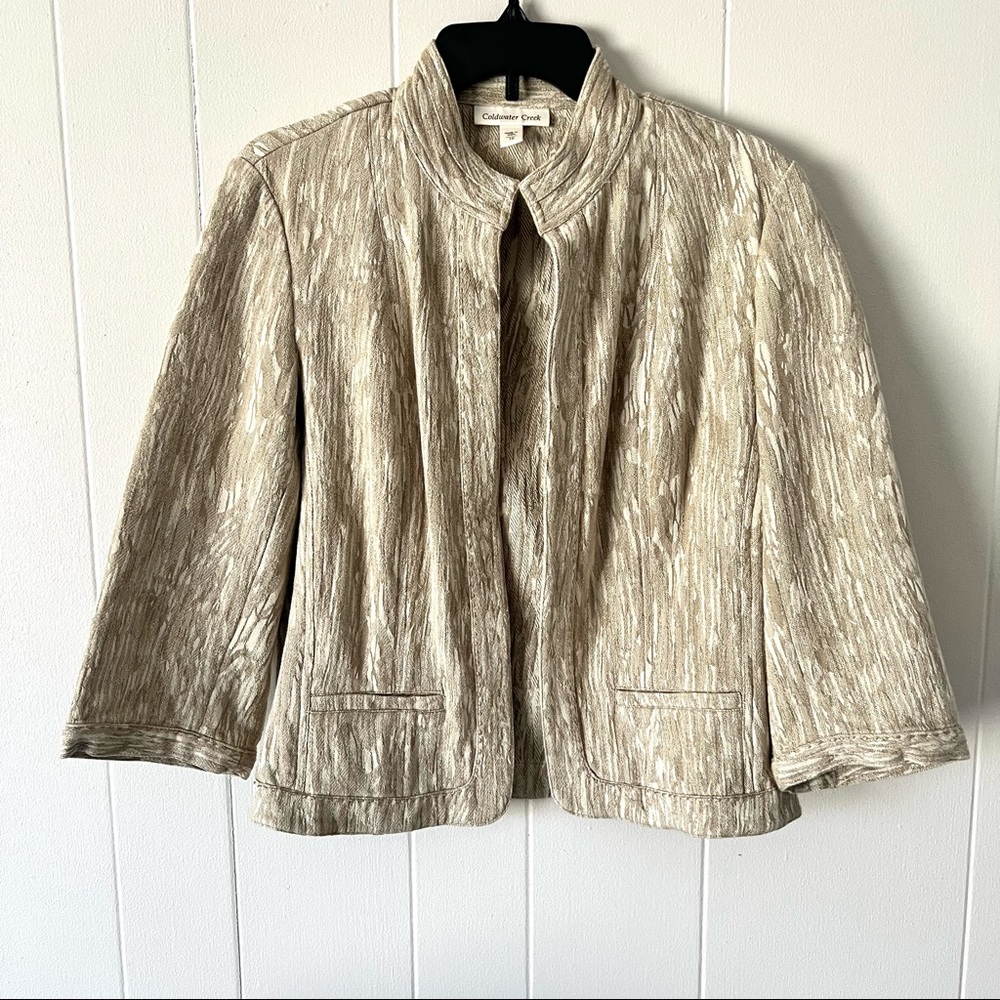 Coldwater Creek womens beige jacket blazer 10